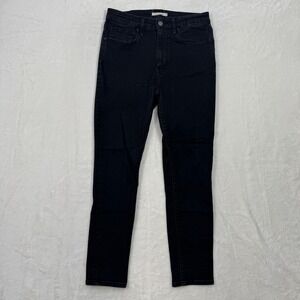 Levi's 721 High Rise Skinny Jeans Womens 29 Black WaterLess Stretch Denim Pants